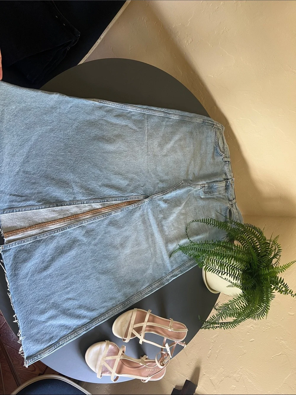 Madewell Light Blue Relaxed Denim Skirt